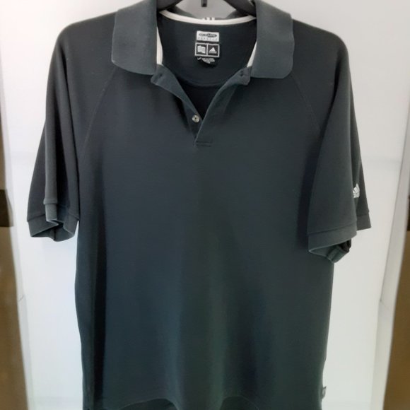 Adidas Clima Lite Stretch Polo Shirt Men's Black Size Large - Picture 1 of 11